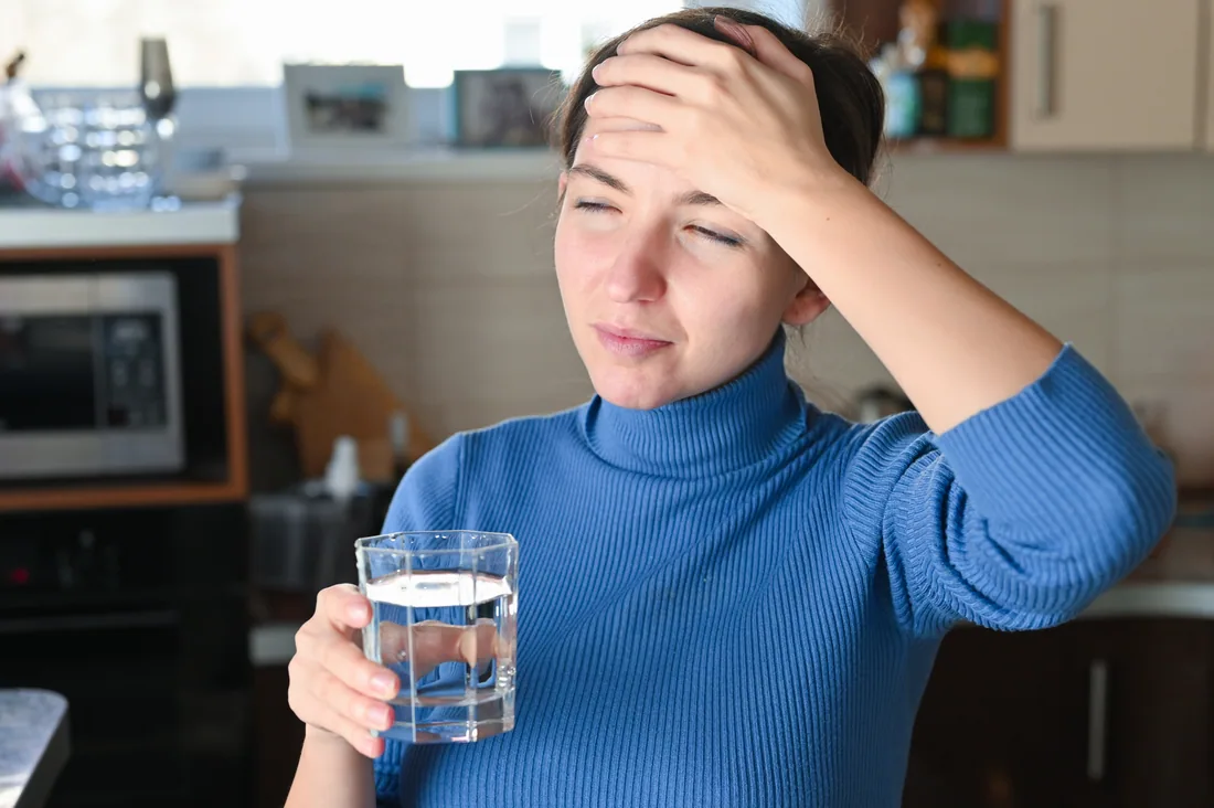 Glass of clean, treated drinking water