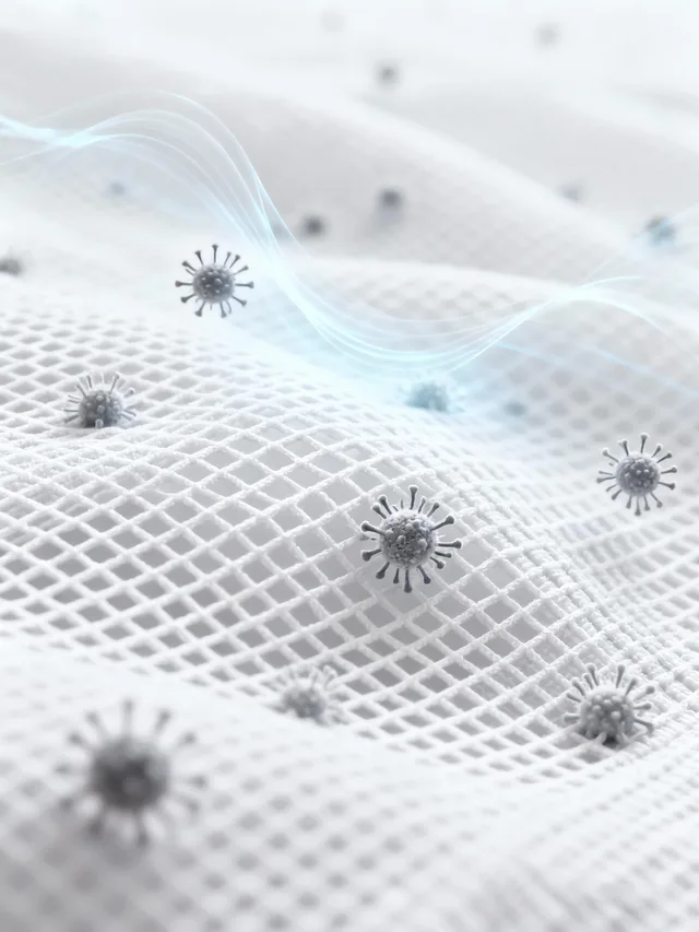Close-up visualization of advanced nanofiber filtration media