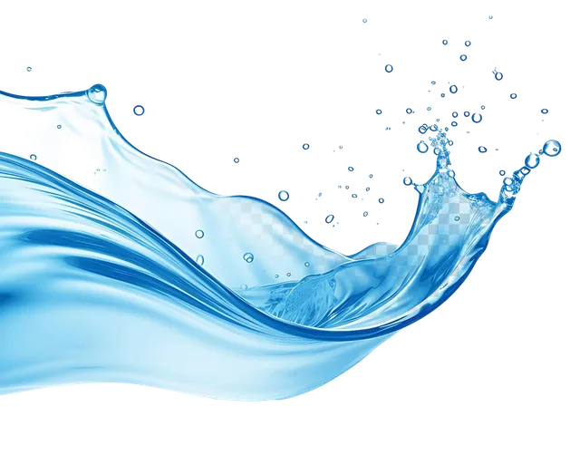 Blue water splash